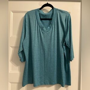 3/4 Sleeve V-Neck Women's Top